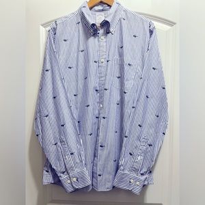 Brooks Brothers Regent Fit Men’s Shirt L Embroidered sunglasses Button-Down